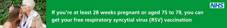 If you're at least 28 weeks pregnant or aged 75 to 79, you can get your free respiratory syncytial virus (RSV) vaccination.